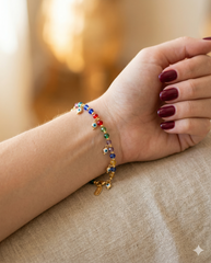 Pulsera Ojo Turco Multicolor — Cuentas de Nazar con Cadena Chapa de Oro - Foto 5 | Gheller Joyería