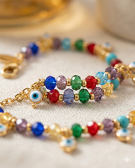 Pulsera Ojo Turco Multicolor — Cuentas de Nazar con Cadena Chapa de Oro - Foto 7 | Gheller Joyería