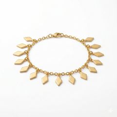 Pulsera Cadena Figaro Dorada — Chapa de Oro Clásica - Foto 5 | Gheller Joyería