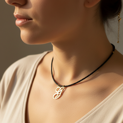 Collar personalizado letra G — look casual elegante