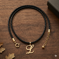 Collar de letra L Gheller — fotografía de producto estilizada